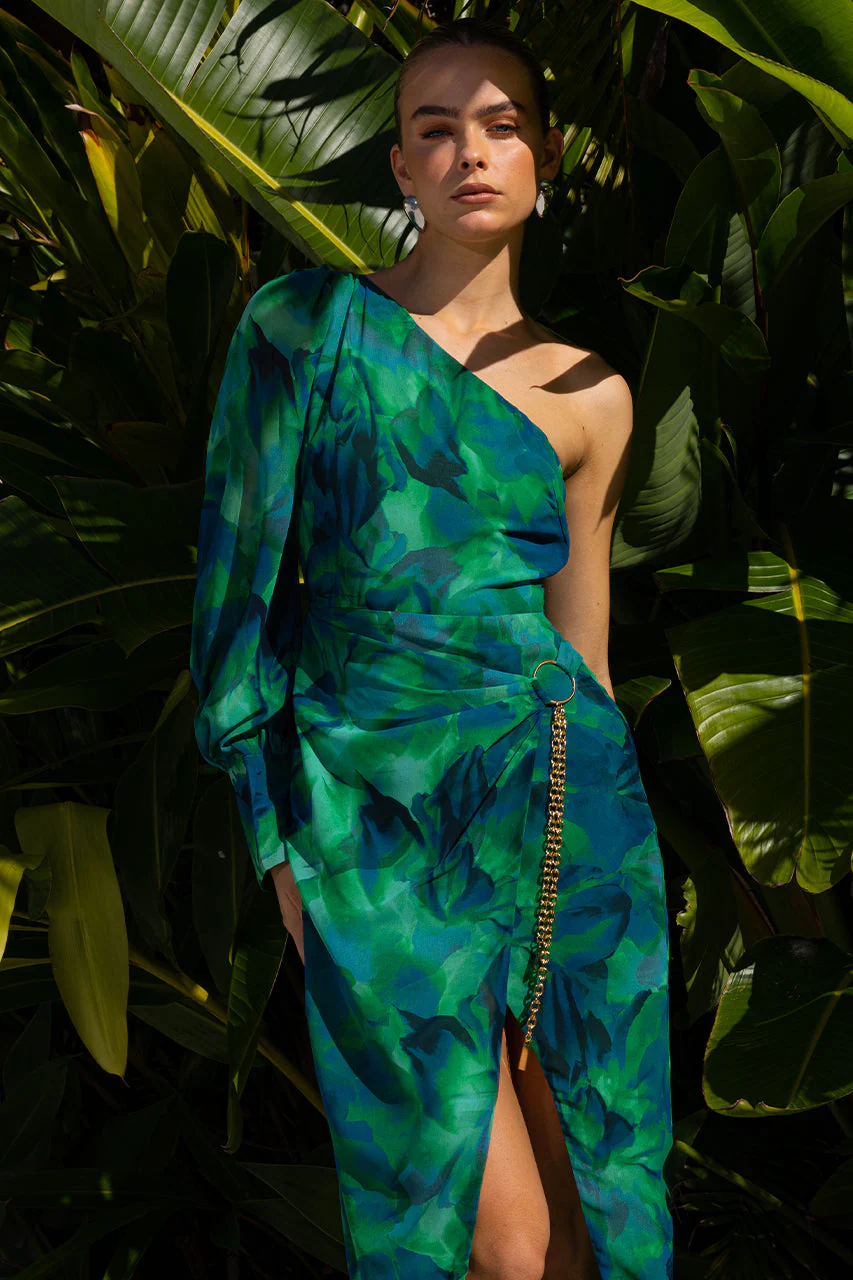 STORMY ONE SHOULDER MIDI DRESS - Image 5